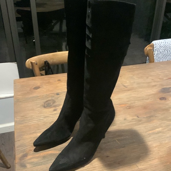 Womens GCI Black suede boots - Picture 1 of 5